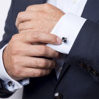 Man's style. dressing suit, shirt and cuffs